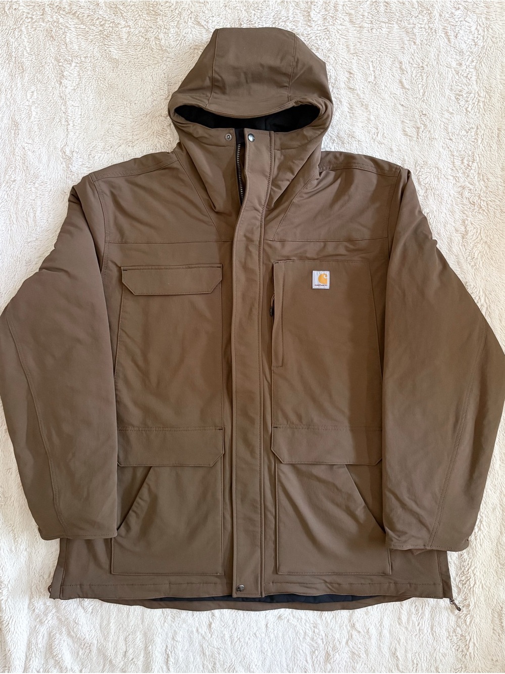 Carhartt Super Dux Jacket XXL Tall Brown Hooded Work Coat